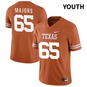 Texas Longhorns Youth #65 Jake Majors Authentic Orange NIL 2022 College Football Jersey NWM78P2M
